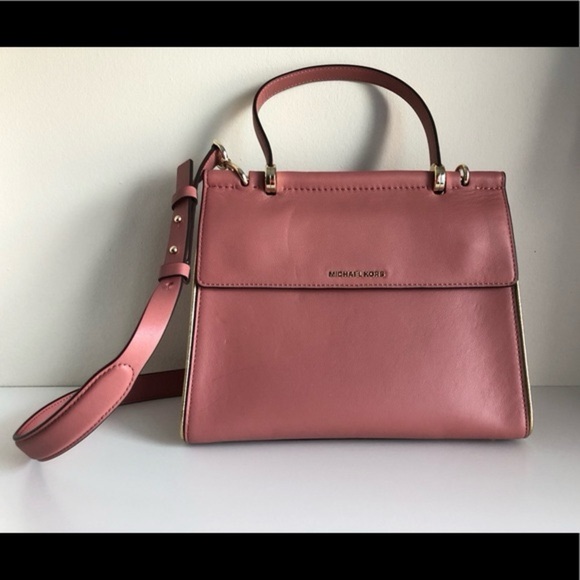 Michael Kors Rose Pink Jasmine Satchel Bag Purse - Picture 10 of 12